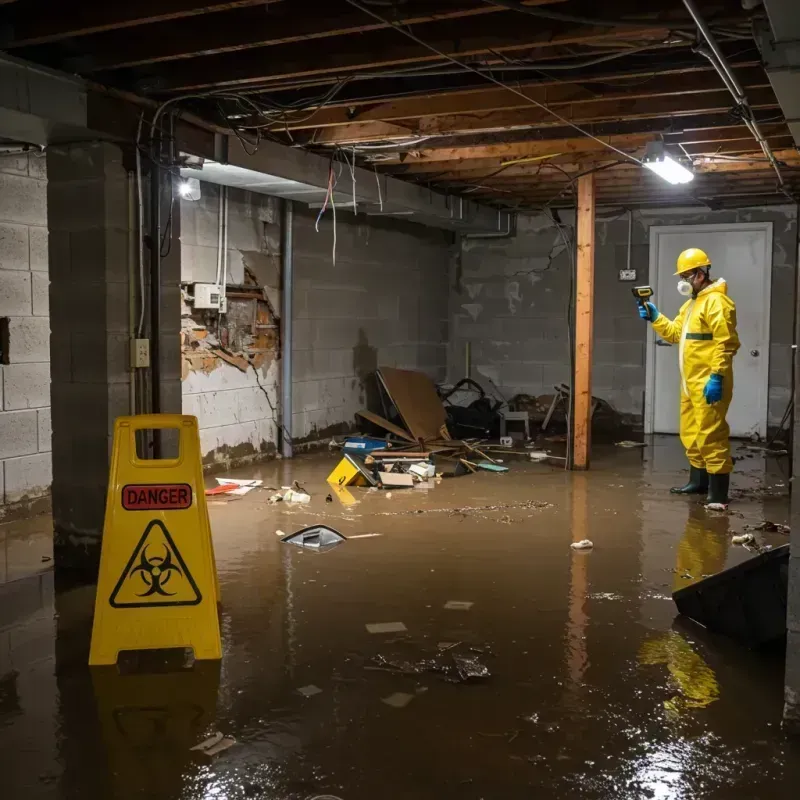 Flooded Basement Electrical Hazard in Coal County, OK Property